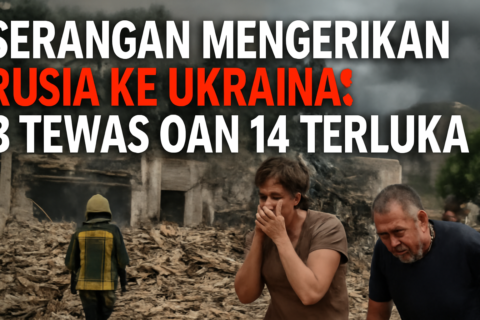 Rusia Serang Ukraina, 3 Orang Tewas-14 Orang Terluka